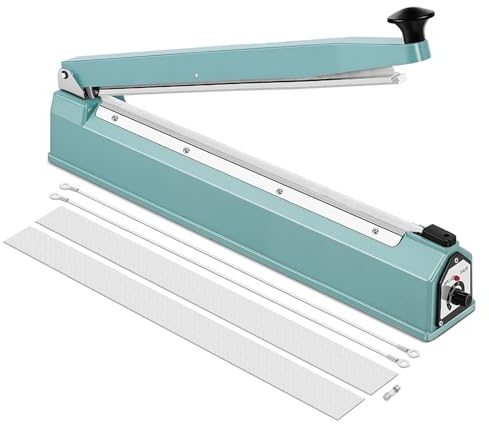 Flexzion Impulse Sealer 20 Inch (500mm) 750W Heat Sealer Machine with Adjustable Heating Mode, No Warm Up Needed, Portable Bag and Seal Impulse with Replacement Element Grip and Teflon Tape
