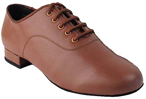 Very Fine Dance Shoes Mens Ballroom Dance Shoes Standard & Smooth Tango Wedding Salsa Shoes Coffee Brown Leather C2503EB Comfortable 1 Heel 11 M US [Bundle of 5]
