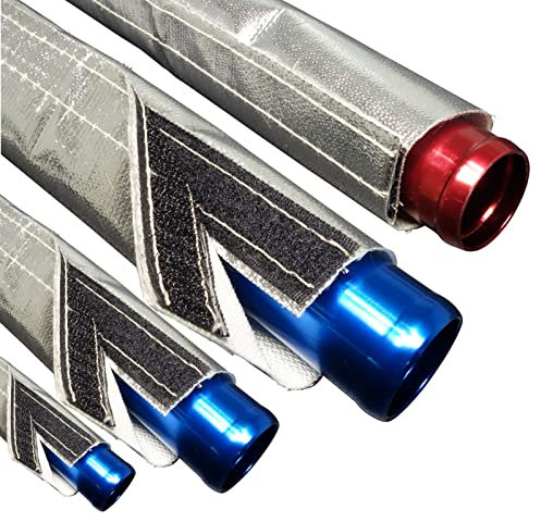Schlauchland 1m Alu-Titan Hitzeschutzschlauch ID 160mm Klettverschluss *** Heat Sleeve Thermoschutz Isolierschlauch Kabelschutz