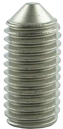 Eisenwaren2000 | M5 x 10 mm Gewindestift mit Innensechskant und Spitze (100 Stück) - Madenschrauben DIN 914 - ISO 4027 - Gewindeschrauben - Edelstahl A2 V2A - rostfrei