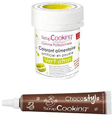 Colorante alimentare Verde lime + penna alimentare al cioccolato