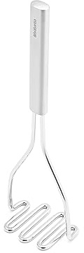 Brabantia Kartoffelstampfer Profile, Kochutensil, Küchenhelfer, Stahl, Matt Steel, 30.5 cm, 250484