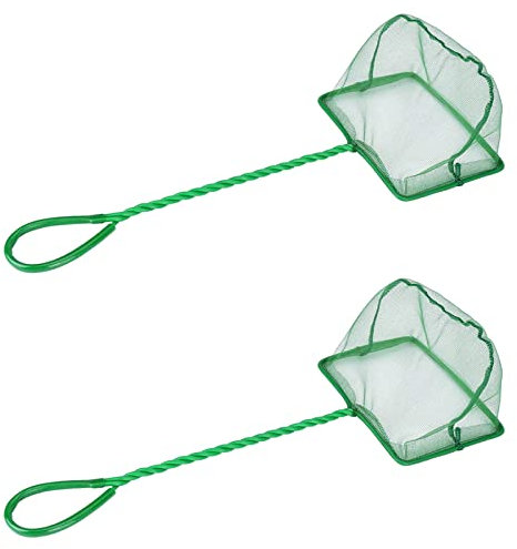 2 pcs Reti da Pesca per Piccoli Rete da Pesca con Manico Rete di Alta Qualità in Nylon per Acquari