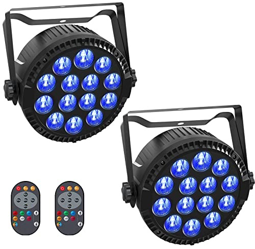 HOLDLAMP 2PCS RGBW LED Par Licht, 84W Par Scheinwerfer mit Sound Aktivierung, DMX 4/8CH Bühnenlicht Strahler für Bar DJ Disco Geburtstag Party
