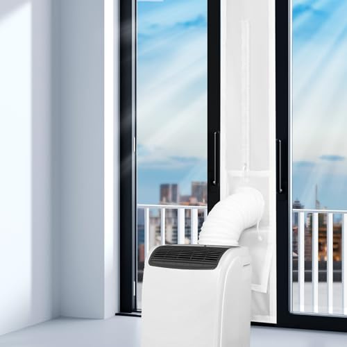 Loviga Cubierta Aislante de Tela para Puertas para Aire Acondicionado PortáTil Y Secadora, Kit de VentilacióN de Puerta 100% Sellado para Manguera de Escape de 5,9 De MáXimo-25x192~232cm