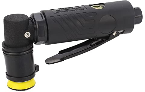 Mini Lijadora de Aire 1/4 Pulgadas, 30mm Disco Lijado, Lijadora Aire Codo Neumática para Trabajo en Carrocería, Herramienta Neumática para Pulido y Acabado Fino