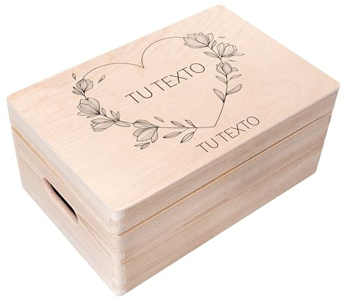 Creative Deco Personalisiert Geschenke Wunschtext Holzkiste | Dein Text | Eigener Beliebig Individuelle Geschenk | Geschenkkiste Geschenkbox | Für Frauen, Männer und Paar
