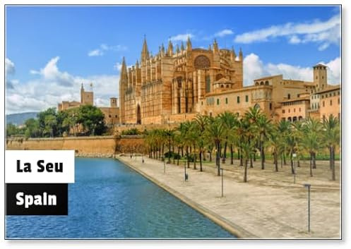 La Seu, die gotische mittelalterliche Kathedrale von Palma De Mallorca, Spanien, Kühlschrankmagnet