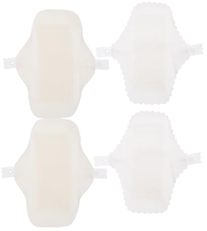 minkissy 4pezzi Assorbenti Igienici Lavabili Assorbenti Mestruali Riutilizzabili Femminili Portatili Chiusura Bottone Per Uso Domestico e Durante Ciclo Mestruale