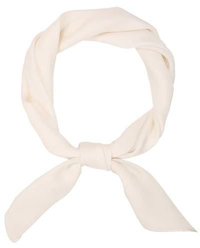 JasGood Damen Seidentuch Seide Leicht Eleganter Seidenschal Damen Bandana Halstuch Kopftuch Schal Vielseitiges Seidenschal für Frauen,Beige