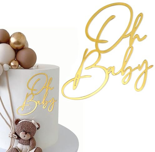 LunarCharm Décoration de gâteau pour couches Gender Reveal et fête prénatale