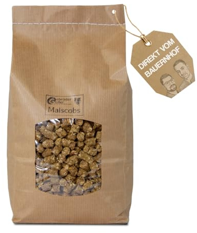 Gebrüder Goller 12,5kg Maiscobs als Pferdefutter - Staubfreier Heuersatz mit natürlichen Inhaltsstoffen & hohem Rohfaseranteil - Ausdauerfördernde Futterpellets Warmluftgetrocknet - direkt aus Bayern