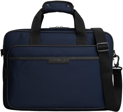 Tommy Hilfiger Herren Laptoptasche Repreve mit Trolley-Riemen, Blau (Space Blue), Einheitsgröße