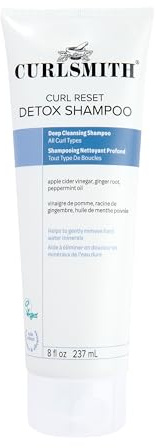 CURLSMITH Curl Reset Detox Shampoo - Deep Cleanser, Removes Build Up and Hard Water, Perfect to Reset and Revive Curls (8 oz)