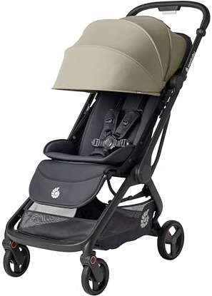 Ergobaby Metro3 Pushchair Stroller with Reclining Function, Baby Buggy from Birth to 22kg (0-4 Years), Foldable and car seat Compatible, Height-Adjustable Handle, Ergonomic seat, Soft Olive