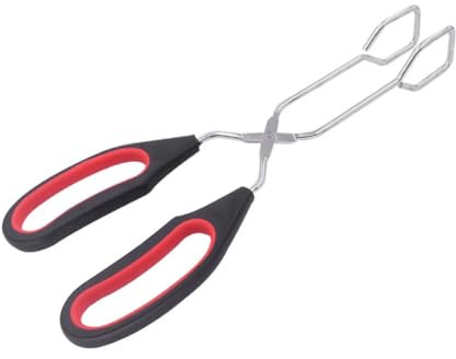 Yuanpgky Pince à ciseaux, pince de cuisine en acier inoxydable avec poignée confortable, pince à pain pour la cuisson, le barbecue, barbecue (S)
