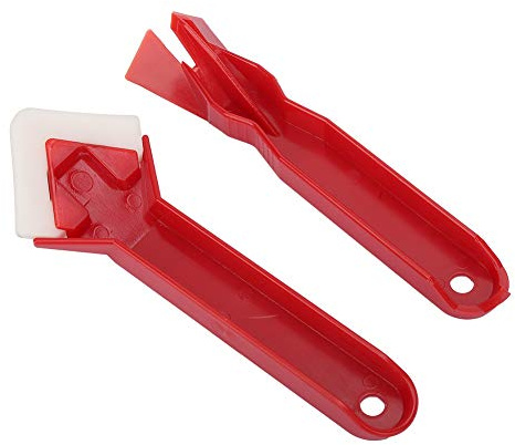Sunydog Pelle de Dissolvant de Scellant en Silicone, Grattoir à Ciment en Verre, Kit D'outils de Calfeutrage 2 Pc Réutilisables pour la Maison