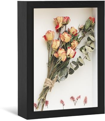 HMCEY Cornice 3d Profonda Bianca 20.3 X 25.4 cm,Porta Bouquet Cornice Contenitore Riempibile,Artigianato Cornices per Oggetti,Souvenir Cornices per Fiori Secchi,Shadow Box per Regalo di Nozze