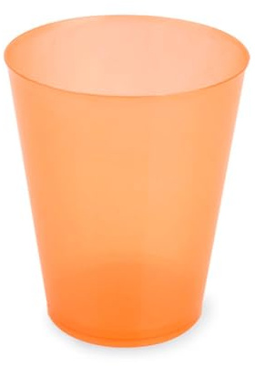 Traineando Pack de Vasos Anchos para Cubatas de Plástico Reutilizable - 480 ml - Transparente y Resistente - Vasos Irrompibles y Reciclables para Fiestas, Eventos y Celebraciones (50 NARANJA)