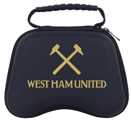 Head Case Designs Officially Licensed West Ham United FC Hammer Marque Graphic Logo Hard Storage Travel Carry Case Compatible With Sony PS5 DualSense & Xbox Controller