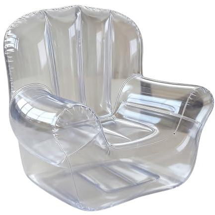 Besreey Aufblasbarer Stuhl | Camping Sitzmöbel Luftsofa Transparent,Transparente Sofa Couch Zur Entspannung Im Garten Balkon Poolbereich Outdoor Und Zimmer
