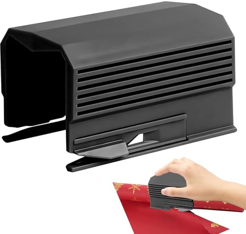 Wrapping Paper Cutter,Christmas Wraper Cutter Slider Paper Roll Cutter Gift Wrap Cutter,Papers Roll Cutters Tool for Gift Packaging Christmas Halloween Birthday Wrap Rolls (Black)