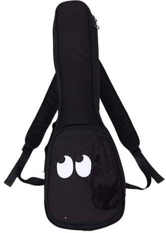 Schwarze Ukulelen Aufbewahrungstasche 23 Zoll mit Tragegriff | Oxford Gewebe, Rucksack und Handtrage Design, für Konzert und Pendeln, Zubehörfach