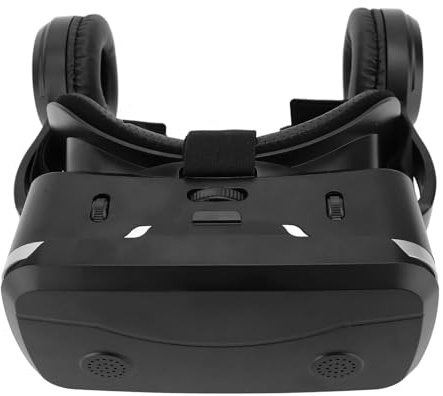 SENECESLI VR-Brille für Telefone, Leichte 3D-Brillenhelme mit Integriertem Kopfhörerfach, Geeignet für Benutzer mit Kurzsichtigkeit, Zum Spielen und Ansehen von Filmen