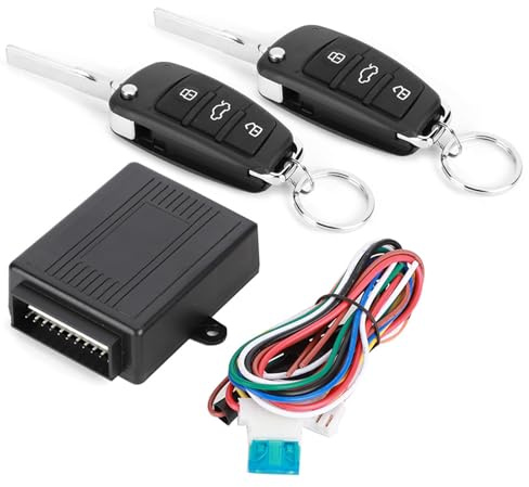di allarme universale per auto, kit telecomando per accesso senza chiave, chiusura centralizzata a 3 pulsanti con chiusura automatica e luci lampeggianti, kit chiusura