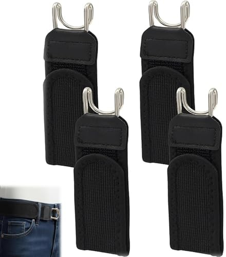 Unsichtbarer elastischer Gürtel ohne Schnalle für Damen und Herren, verstellbarer Gürtel mit Metallhaken und Klettverschluss, schnallenloser Stretchgürtel für Jeans, Arbeit, Alltag und Freizeit