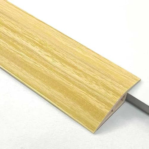 CUTIS PVC Türschwellen Leiste, 2M×7cm Übergangsprofil, Übergangsleiste boden, Übergangsprofil Höhenausgleich, für Parkettböden Laminate Schwellen Geeignet für die Höhe 20mm bis 23mm (Hellgelbes Holz)