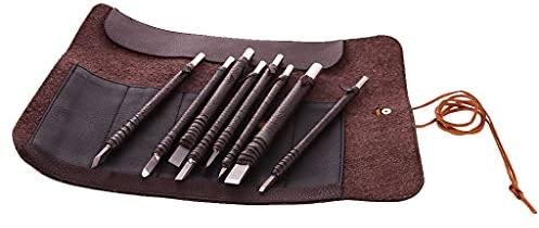 MagiDeal Ensemble De 8 Ciseaux Pierre et Bois Sculpture Gravage Outil Professionelle Artistique