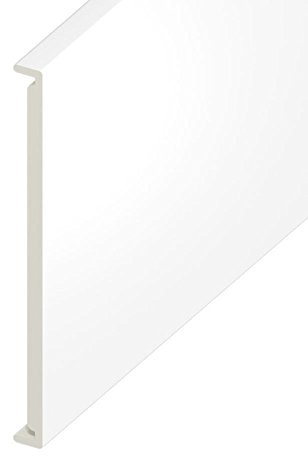 White, 350mm UPVC Fascia 18mm Thick x 5m Length Bargeboard Board Plastic Window Cill