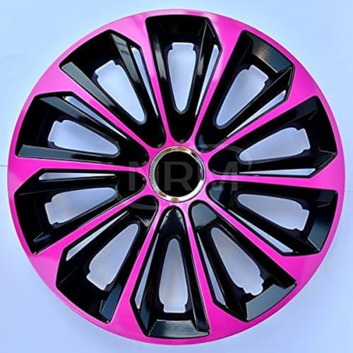 Copricerchio extra strong rosa, nero 15 pollici, set da 4 pezzi