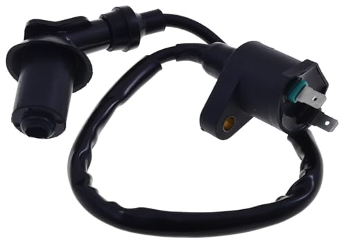 Zündspule 12V 2-Pin kompatibel mit FLEX TECH Venus 50cc, VENUS II, X1, X2 | Inkl. Zündkerzenstecker; kompatibel mit FLEX TECH Athena 125cc, Cavallino, Dolphin; Vergleichsnr. BT22001; 50ccm GY6 China 4T