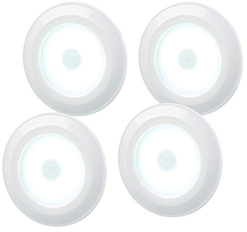 Lunartec LED Spots zum Kleben: 4er-Erweiterungs-Set für COB-LED-Unterbauleuchten UBL-16.w (Unterbauleuchte zum Kleben, Spots mit Batterie, Regal)