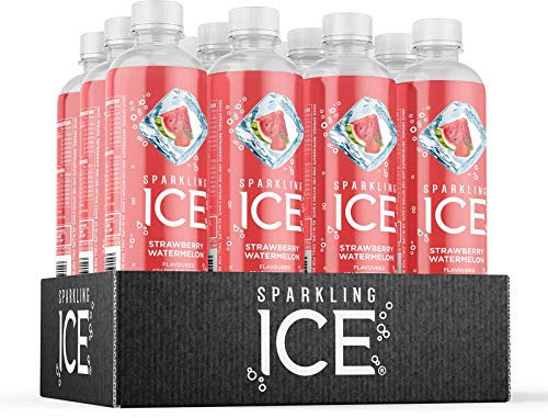 Sparkling Ice, Strawberry Watermelon Flavored Sparkling Water - Contains Vitamins- Only 12 calories- No Added Sugar - No Carbs (12 x 500ml Bottles)