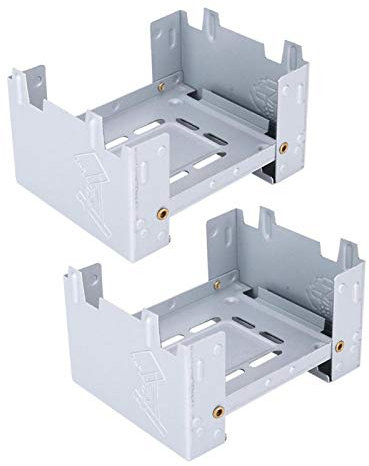 2 Stück Spiritus-Herd, fester Alkohol-Brennstoff-Herd Tragbarer faltbarer Grillherd für Campingkocher im Freien(Stove)