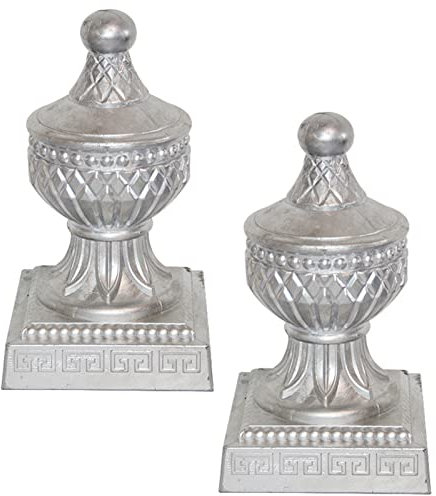 LTL 2 x Chapeau Poteau Aluminium de Haute Qualité Texture Brossée Capuchons pour Poteaux Rétro pour Clôture De Jardin en Bois,120x120mm