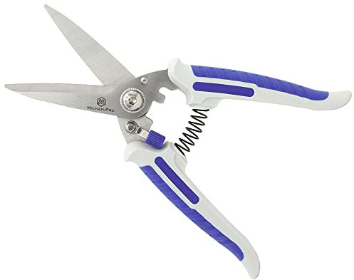 MichaelPro 200mm Stainless Multi-Purpose Shears | Finely Serrated & Heavy Duty | Cuts Wires, Electrical Cable Notch and Soft Cables, with Safety Lock & Ergonomic Handle - MP010027