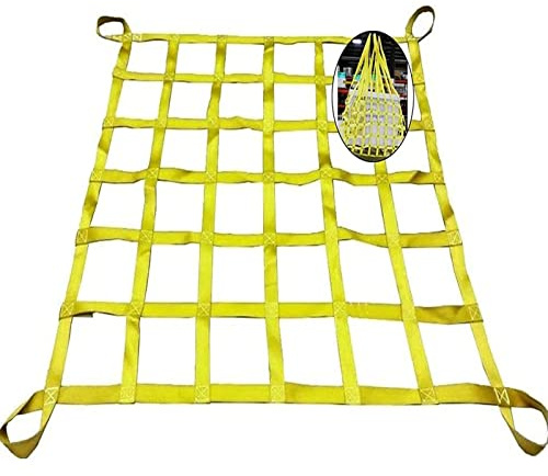 Lifting Straps for Hoist - Cargo Lifting Nets, Polyester Cargo Lifting Net - Lifting Net Straps Mesh Tear Resistance, for Industry, Logistics, Metallurgy, Construction, Ports,storage, Etc (Size : 1.5