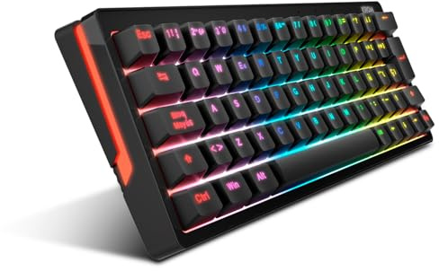 KROM Kreator - Teclado Gaming mecánico, Teclas retroilumniadas RGB con 20 Efectos, switches Intercambiables, antighosting, Compatible con Windows, Mac y Android, Layout español, Color Negro
