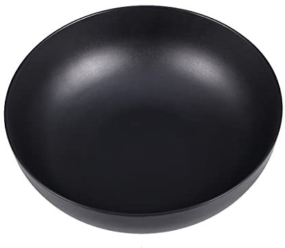 Tazón de melamina Ramen japonés Tazón de ramen redondo Tazón de sopa Tazón de fideos Plato asiático Tazón de fideos instantáneos Diámetro 21.5 cm Tazón negro / 545