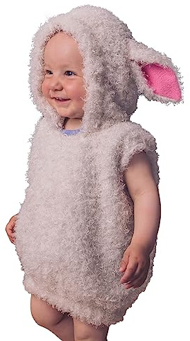 WERNZATT-Kleinkind Halloween Tier Kostüm Niedliche Kuh Lamm Hase Wal Kostüm Baby Strampler Cosplay Outfit (Lamb, 2-3 Years)