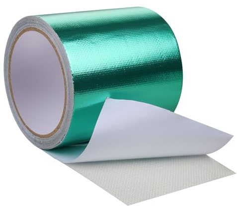 Hosifiy PVC Tarpaulin Tape, 8m x 10cm PVC Tarpaulin Repair Tape for PVC Coated Parasol, Truck Tarpaulin, Nylon, Tent, Awning Fabric Green