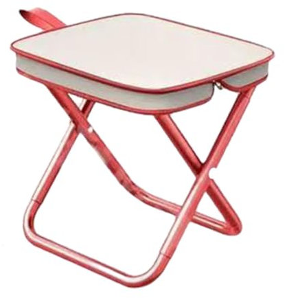 Milageto Campinghocker, Sitz, tragbarer Stuhl, Mini-Klapphocker, Leichter Kleiner Klappstuhl für Konzerte, Rucksackreisen, Outdoor-Wandern, Rosa 28x23x30cm