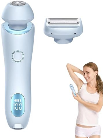 Mimoqk Afeitadora eléctrica para mujer, afeitadora eléctrica para mujer, afeitadoras eléctricas para mujer, depiladora para depilación corporal, recortadora recargable para mujer, afeitadora húmeda y