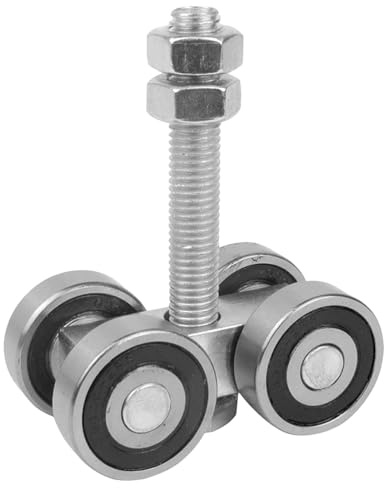 Ruote per porta del fienile, appendiabiti per box, di binari scorrevoli galleggianti, Gancio per porta scorrevole resistente, ferramenta per porta del fienile con montaggio a soffitto per armadio, cam