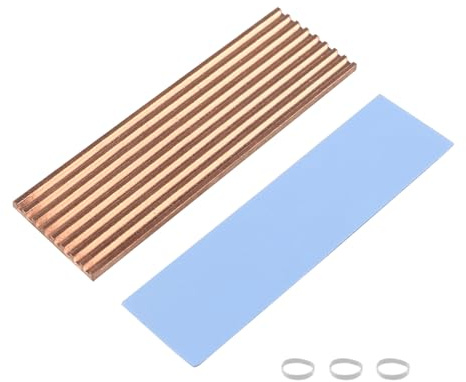 ZDE Dissipatore M.2 per 2280 M.2 SSD 70x21x2mm con Cuscinetto Termico in Silicone per PC Laptop Raspberry Pi NGFF PCIe NVMe SATA M.2 2280 SSD Raffreddamento