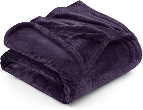 Utopia Bedding Coperta Pile Blanket [150x200 cm, Viola] Coperta Calda per Letto, Divano, Sedia e Divano - 300 GSM Morbida, Accogliente e Spessa per Tutte le Stagioni